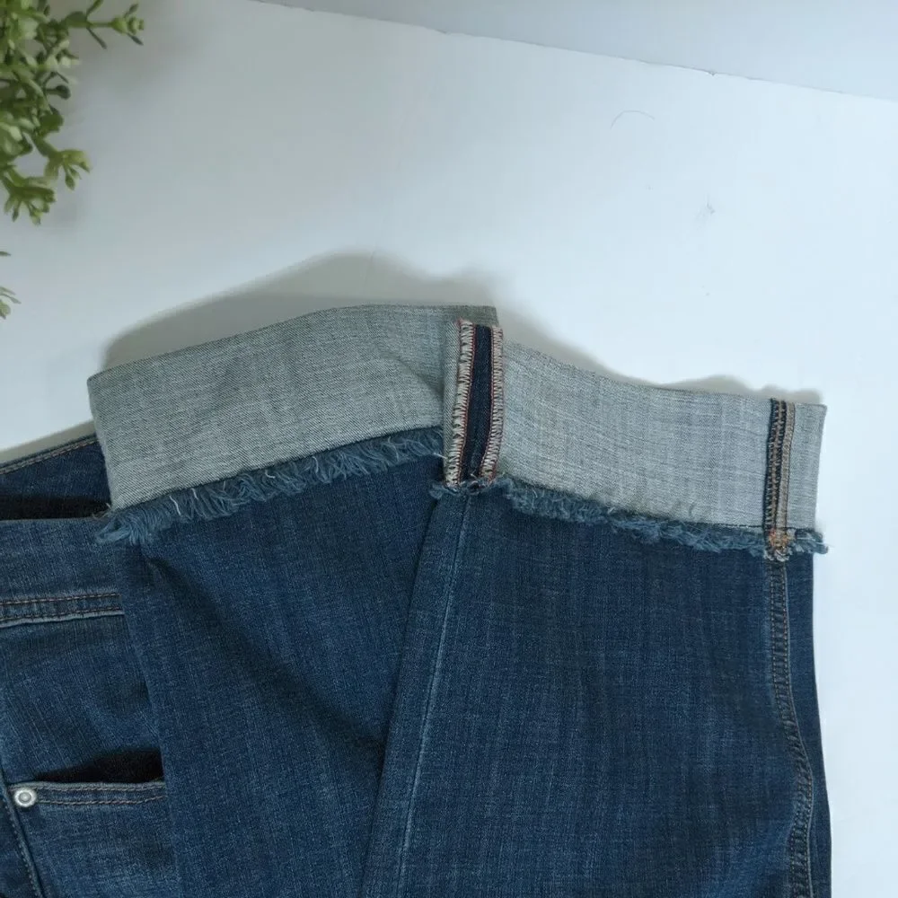 NYDJ Plus Size 26 Cropped Skinny Curves 360 Raw Cuff Jackson Ankle Capri Jeans
